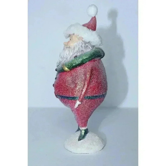 Roman Inc Christmas Santa Claus w/ Wreath & Snowflake Whimsical Figurine NWT - Picture 2 of 7